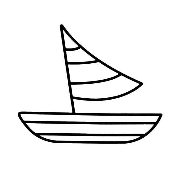 儿童画小船的简单画法,儿童画小船简笔画