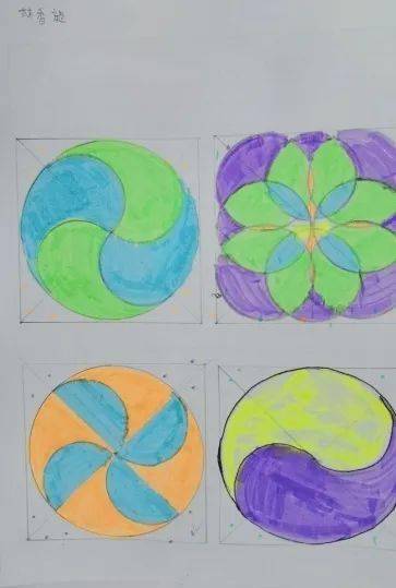 用圆设计美丽的图案六年级,用圆设计美丽的图案手抄报